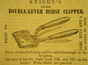 Double Leaver Horse Clipper Advert 1871