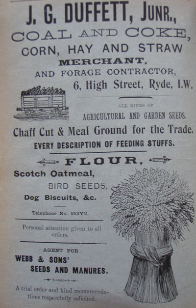 Kellys Directory 1904 Duffetts Advert