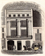 Etching of the Royal Kent Hotel, Union Street, Ryde
