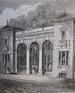 An etching of the original arcade frontage