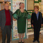 Donald McGill's grandson, Mr Patrick Tumber, with HRS volunteer Sally-Ann as 'Mrs Ramsbottom', and Donald's great-niece, Mrs Liz Windsor.